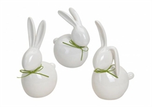 CONIGLIO IN PORCELLANA BIANCO 3ASS