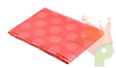 TOVAGLIE PIEGATE 140X240CM TNT 50GR POIS ROSSO