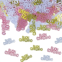 CORIANDOLI BUON COMPLEANNO CHIC ROSA 15 GR
