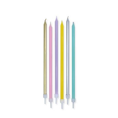 CANDELINE MATITE SPECIAL SOFT RAINBOW 15CM + SUPPORTO 6PZ