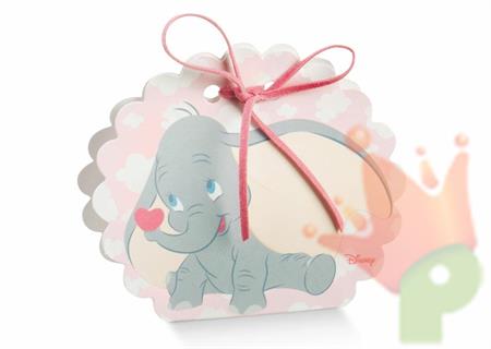SCATOLINA CONCHIGLIA 58X40X85MM DUMBO ROSA 10PZ