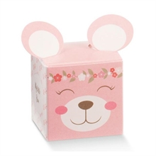 SCATOLINA CUBO 50X50X50MM PON PON ROSA 10PZ