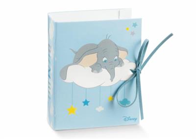 SCATOLINA LIBRO 70X60X30MM DUMBO AZZURRO 10PZ