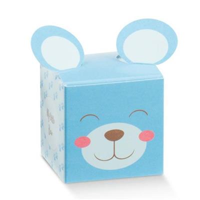SCATOLINA CUBO 50X50X50MM PON PON AZZURRO 10PZ