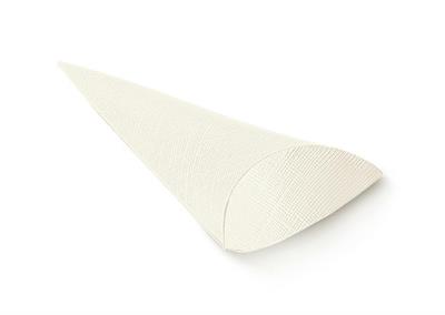 CONO PORTARISO 190X75X45MM SETA BIANCO 10PZ