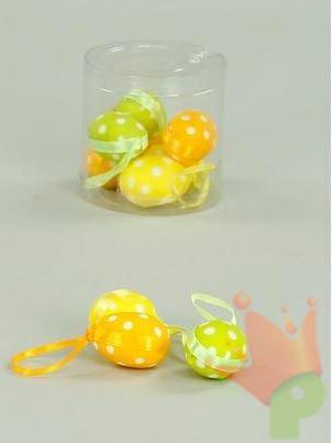 UOVA COLORATE CON POIS 3CM DA APPENDERE 12PZ