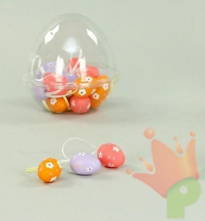 UOVA COLORATE CON FIORI DA APPENDERE 4CM 24PZ