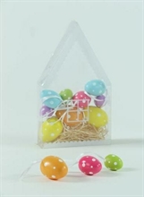 UOVA MULTICOLOR CON POIS DA APPENDERE 12PZ