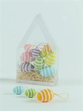 UOVA MULTICOLOR CON RIGHE DA APPENDERE 12PZ