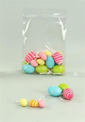 UOVA MULTICOLOR CON DECORAZIONI DA APPENDERE 24PZ
