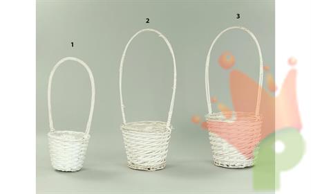 CESTINO VIMINI BIANCO 19XH.17,5CM N° 1