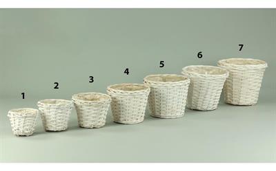 CESTINO VIMINI 15XH.12CM BIANCO N°2