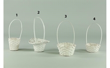 CESTINO VIMINI PICCOLO BIANCO CON MANICO ALTO N°4
