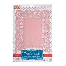 CENTRINO RETTANGOLARE ROSA 30X40CM 10PZ