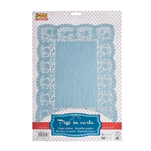 CENTRINO RETTANGOLARE AZZURRO 30X40CM 10PZ