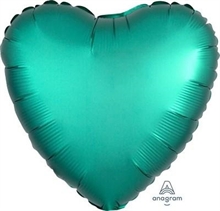 PALLONCINO MYLAR 17INCH 42CM CUORE VERDE METAL