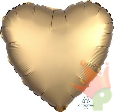 PALLONCINO MYLAR 17INCH 42CM CUORE ORO
