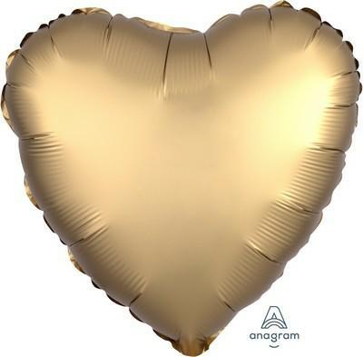 PALLONCINO MYLAR 17INCH 42CM CUORE ORO