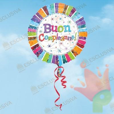 PALLONCINO MYLAR 18INCH 43CM BUON COMPLEANNO
