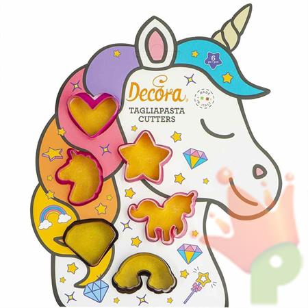SET 6 TAGLIAPASTA MINI UNICORNO