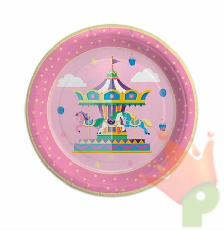 PIATTI 24CM CAROUSEL PARTY 8PZ