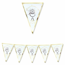 FESTONE BANDIERINE PRIMA COMUNIONE GOLD METAL
