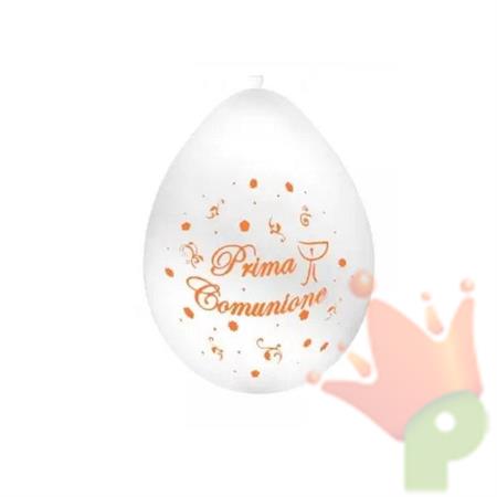PALLONCINI 10INCH BIANCO PRIMA COMUNIONE 20PZ