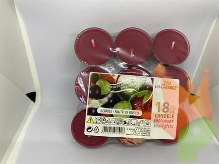 TEALIGHT PROFUMATI FRUTTI DI BOSCO 18PZ