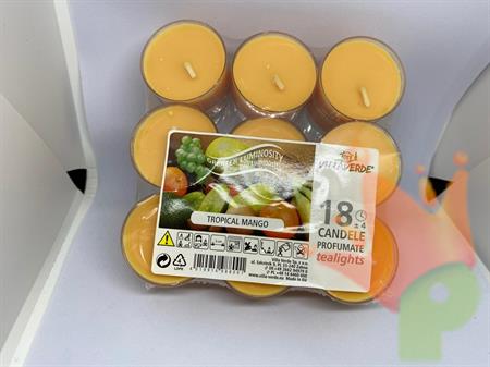 TEALIGHT PROFUMATI MANGO TROPICAL 18PZ