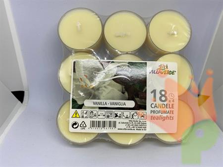 TEALIGHT PROFUMATI VANIGLIA 18PZ