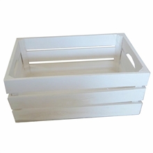 CASSETTA IN LEGNO BIANCA 28X18X12CM