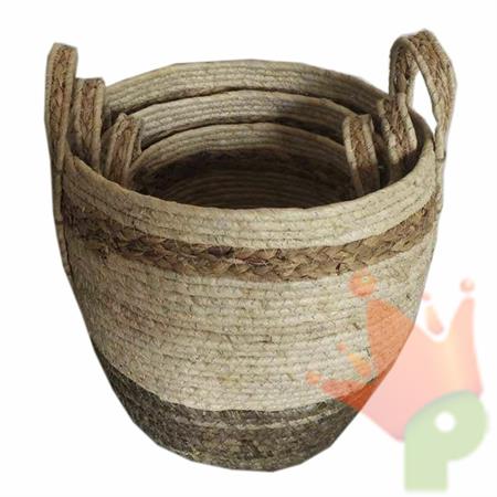CESTINO PER PIANTE CON MANICI 30X25CM