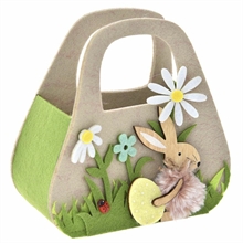 BORSETTA IN FELTRO CON CONIGLIO 15X6X15CM