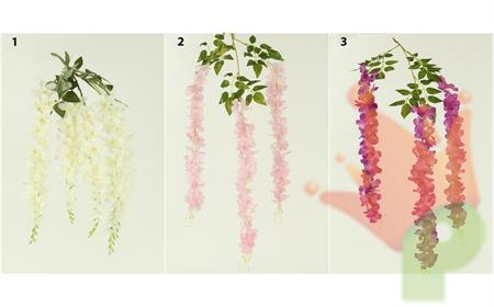 RAMO GLICINE BIANCO 71CM N°1