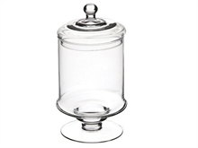 COPPA VETRO BOMBONIERA H. 28CM D. 11,5CM