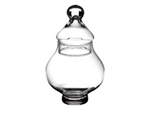 BOMBONIERA VETRO H. 17CM D. 10CM