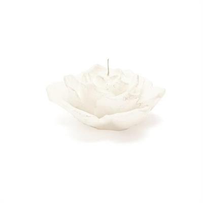 CANDELA ROSA TENERA BIANCA PERLATA H. 5CM D. 12CM