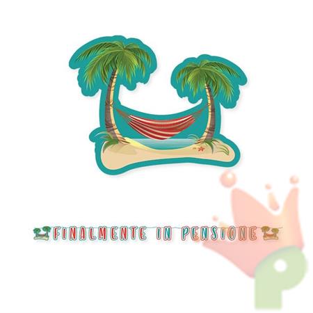 FESTONE KIT SCRITTA MAXI FINALMENTE IN PENSIONE 6 MT