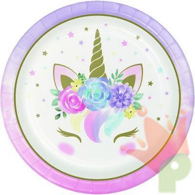 PIATTI 23CM UNICORN BABY 8PZ