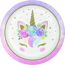 PIATTI 23CM UNICORN BABY 8PZ
