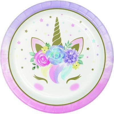 PIATTI 23CM UNICORN BABY 8PZ