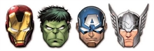 MASCHERE IN CARTA AVENGERS MIGHTY 6PZ
