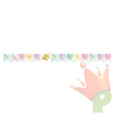 FESTONE HAPPY BIRTHDAY 240CM UNICORN SPARKLE