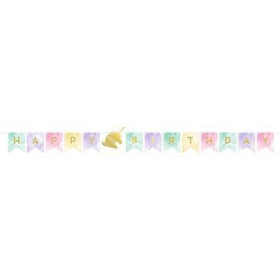 FESTONE HAPPY BIRTHDAY 240CM UNICORN SPARKLE