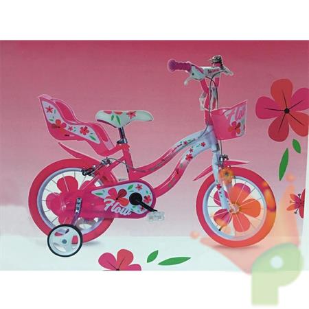 BICICLETTA 16 FLOW BIANCO-ROSA