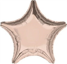 PALLONCINO MYLAR 17INCH - 42CM STELLA ROSA GOLD