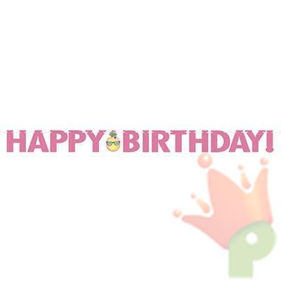 FESTONE HAPPY BIRTHDAY GLITTERATO 300CM ANANAS
