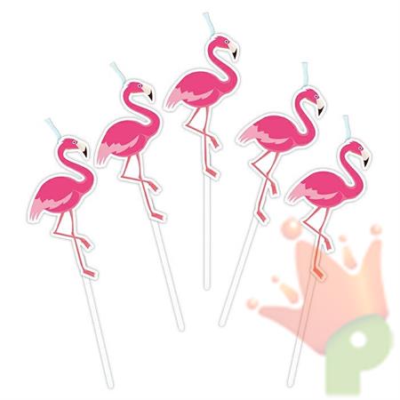 CANDELINE PICKS 8CM FENICOTTERO 5PZ