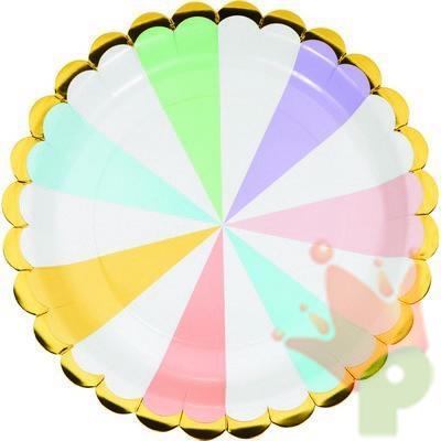 PIATTI 23CM PASTEL CELEBRATION 8PZ