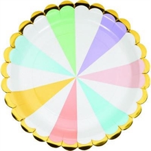 PIATTI 23CM PASTEL CELEBRATION 8PZ